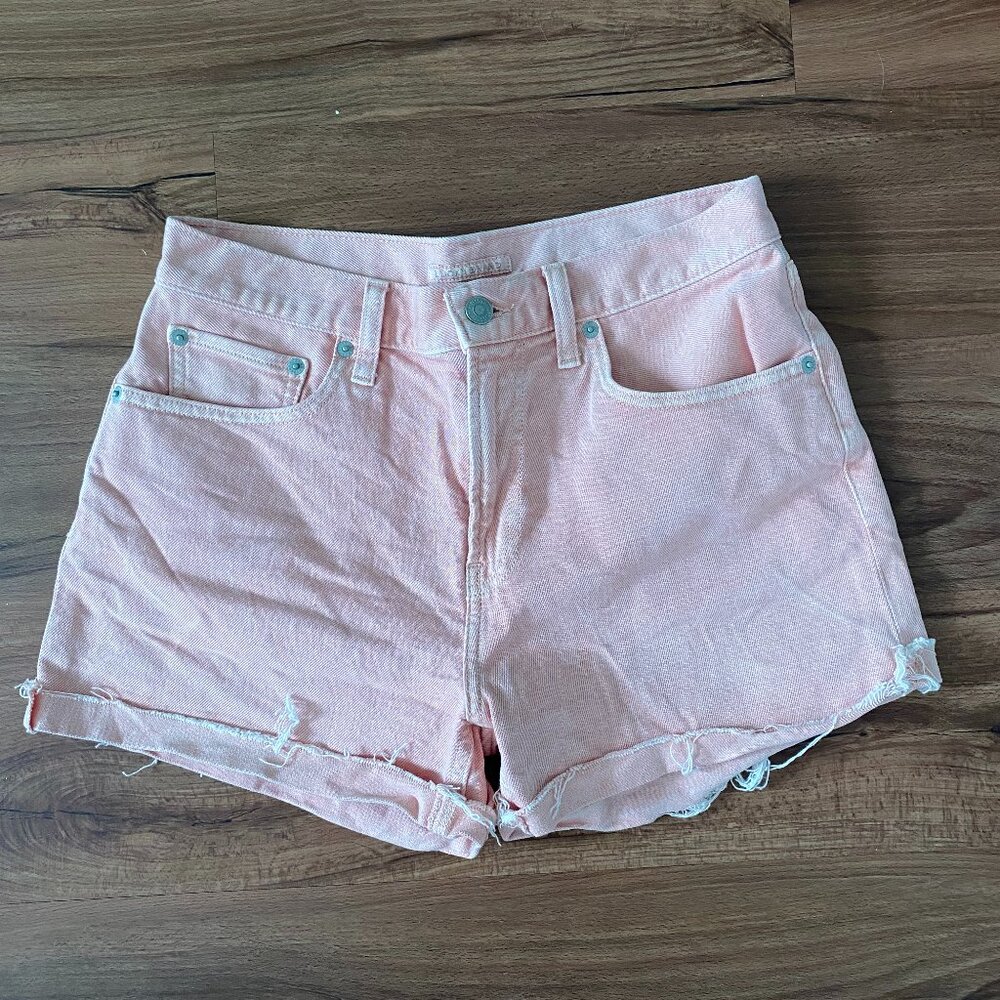 Lucky Brand Relaxed High Rise Pink Jean Shorts